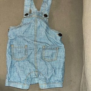 Cat & Jack Denim Short Overalls 3-6 Months